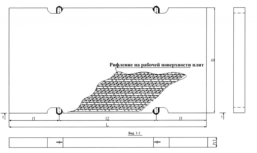 Схема рифления дорожных плит 