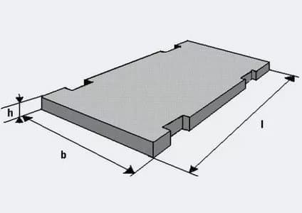 Плита бетонная 1П размеры